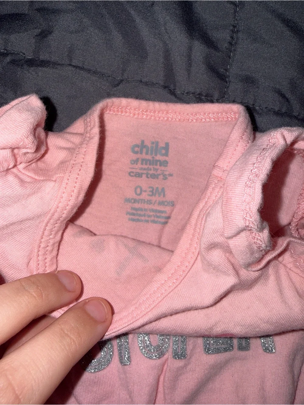 Carter's Pink Toddler Tank Top with Glitter 'Little Sister' Text